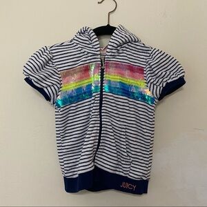 Juicy Couture 6 Rainbow ShortSleeve Zip Up